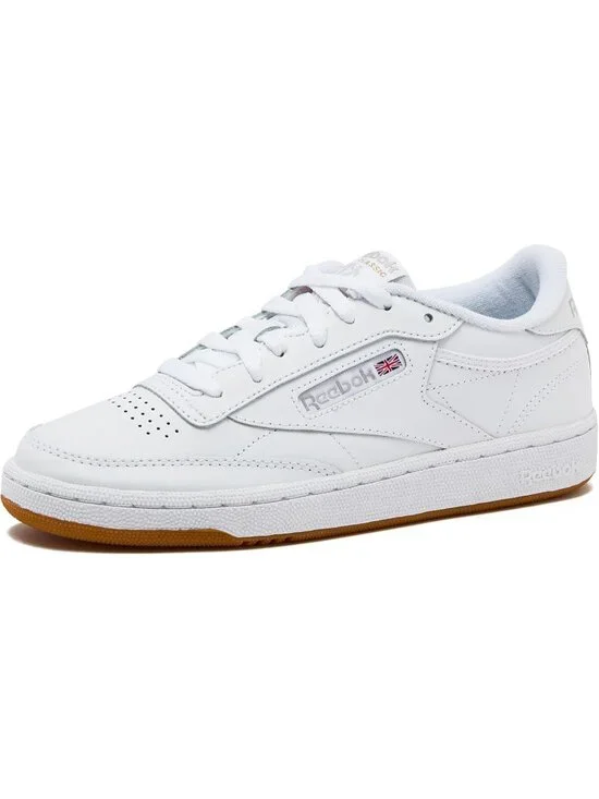 Women's White 2 Reebok C 85 Lightweight Slip On Comfortable Casual Sneakers