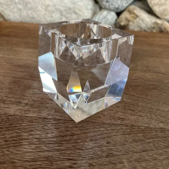 Rosenthal‎ REGENCY 200808 Crystal Votive Tea Light Candle Holder Geometric Shape