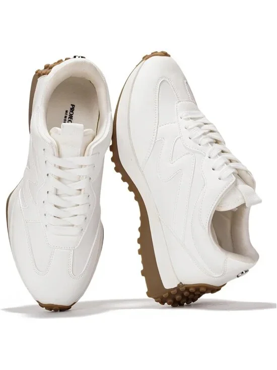 Women's White Lightweight Non Slip Mesh Breathable Casual Canvas Sneakers