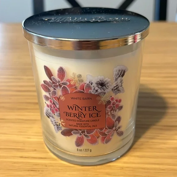 Bath & Body Works Single Wick Candle. Winter Berry Ice.