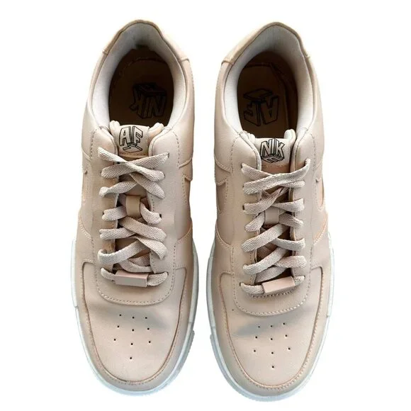 Nike Air Force 1 Pixel Athletic Lace Up Shoe‎ Womens Size 12 Pink White