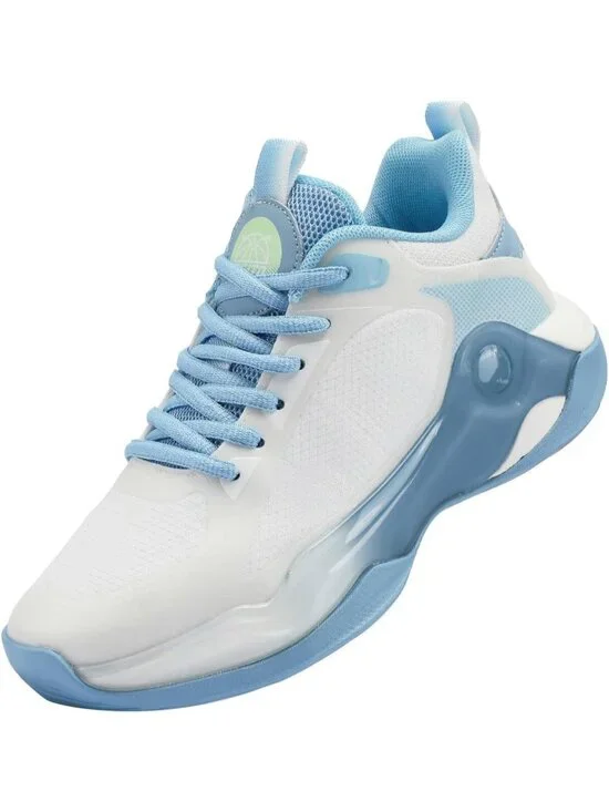 Women's White Lan Mesh Basketball High Upper Volleyball Breathable Sport Sneaker