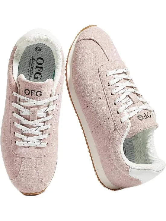 Women's Pink Comfortable Low Top Classic Retro Running Lightweight Sneakers