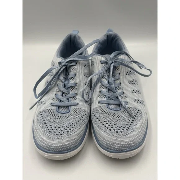 Melanie Knit Sneakers Womens 8.5 Blue Lightweight Lace Up Comfort‎ Walking Shoes