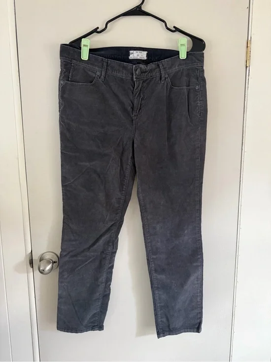 FP Charcoal Gray corduroy straight leg pants