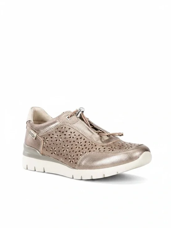 Pikolinos Cantabria W4R Perforated Leather Sneakers in Stone EUR 42 US 11.5 NIB