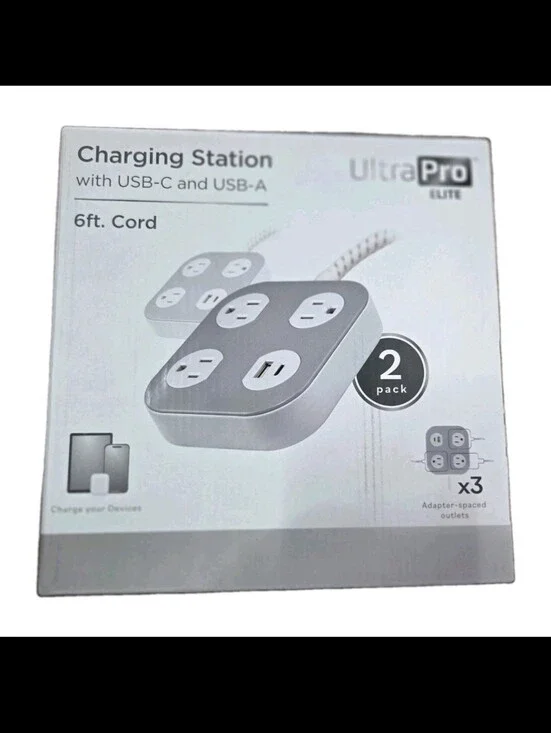Bold Style Bold Power Charging Station with USB-C and USB-A - (2 Pack)