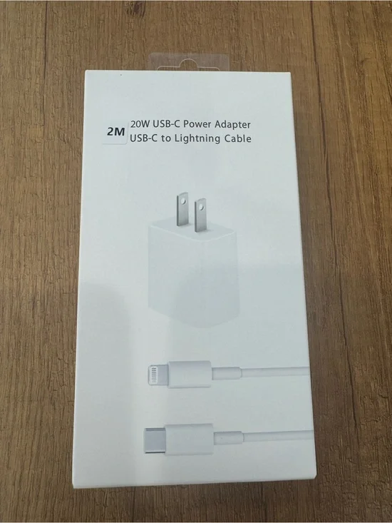 20W USB-C Power Adapter with USB-C to Lightning Cable - White