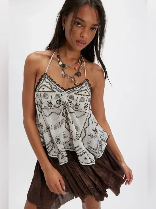 Free People Sunset Glitter Tank NWT