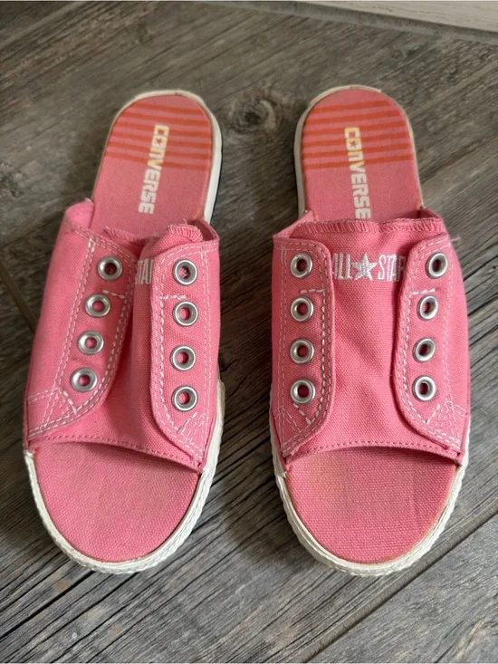 Converse All Star Pink Cut Away Slides