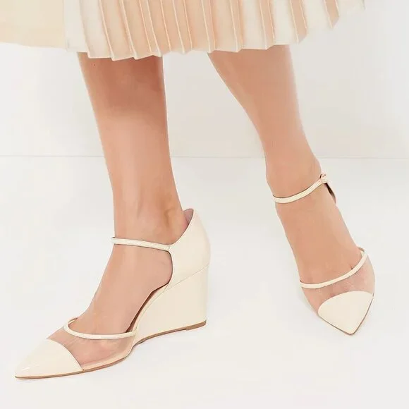 Tuckernuck Patent Leather Darcy Wedge heels Size 9