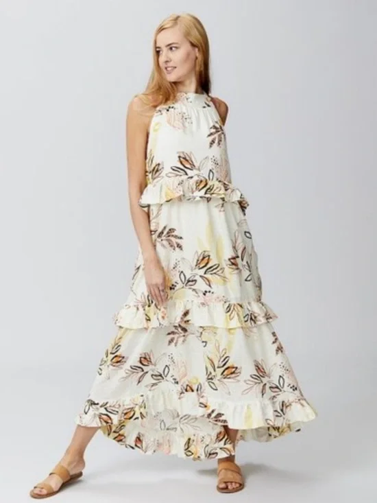 Free People Anita Maxi Dress In Ivory