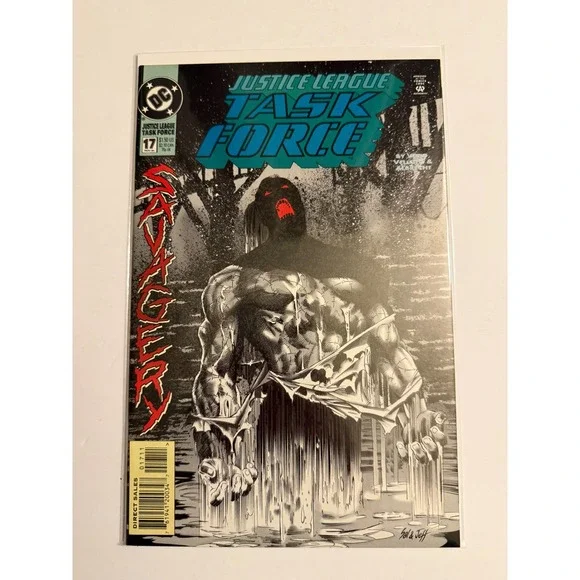 DC‎ Comics Justice League Task Force 17 Savagery Nov 1994 Sal Velluto Cover Art