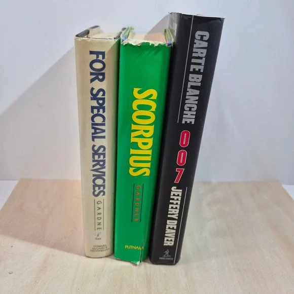 James Bond 007 John Gardner Scorpius Carte Blanche Jeffery Deaver‎ Hardcover Lot