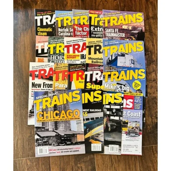 Lot Of 19 Trains Magazine 2003-2007 Featuring Railway Stories Locomotives & More