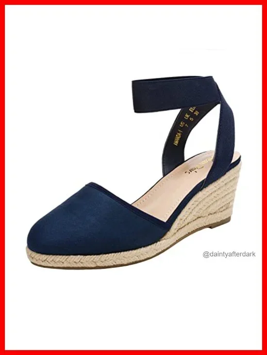 Wedge Sandals for Women Ankle Strap Espadrilles