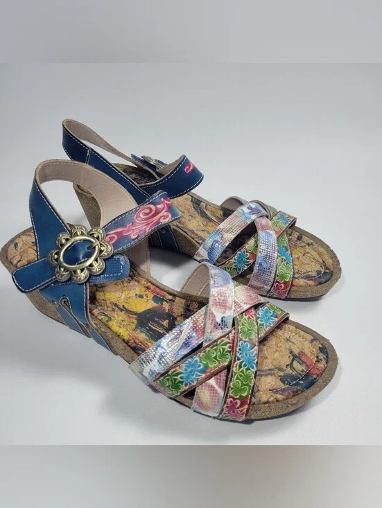 L'artiste Spring Step Wedge Sandals Size 10.5-11