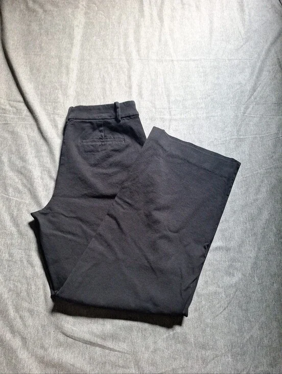 J. Crew Women's Black Chinos - Wide Leg Size 2