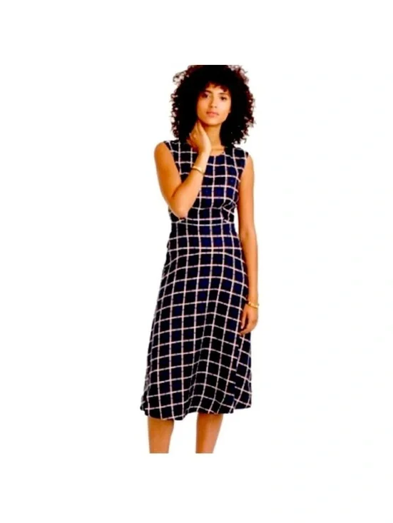J.Crew Silk Windowpane Dress