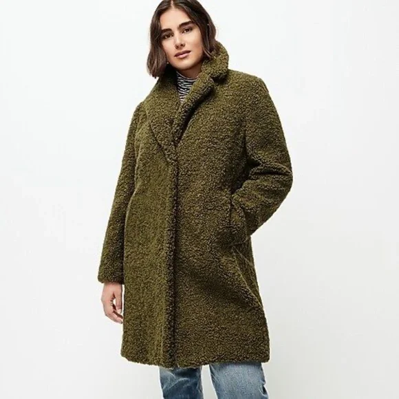 NWOT J. Crew Teddy Coat - Size S