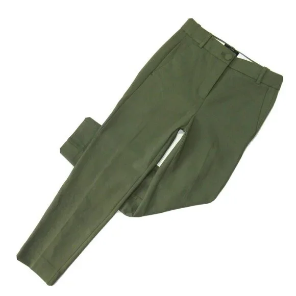 NWT J.Crew Petite High Rise Cameron in Frosted Olive Four Season Stretch Pant 2P