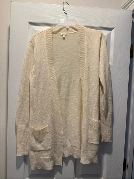 J. Crew Cream Open-Front Women's Cardigan Sweater