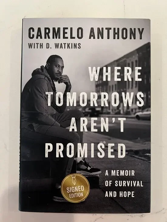CARMELO ANTHONY Signed / Autographed Book Where Tomorrows Aren't Promised AUTO 3