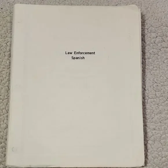Law Enforcement Spanish Survival Spanish Highway Drug Interdiction Binder 1996