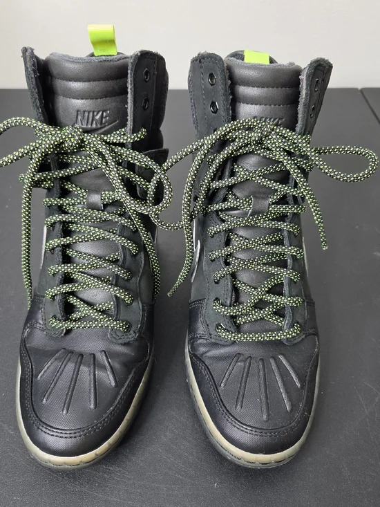 Nike Dunk Sky Hi Sneakerboot Wedge Sneakers Speckled Neon Laces
