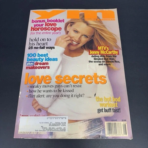 VINTAGE YM YOUNG & MODERN MAGAZINE AUGUST 1996 JENNY MCCARTHY MTV 90S TEEN