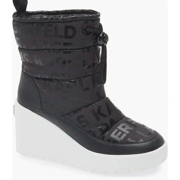 New KARL LAGERFELD PARIS Women's Berdina Wedge Booties size 11