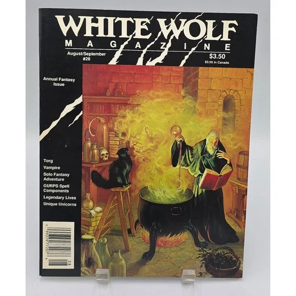 White Wolf Magazine Aug Sep 28th Annual‎ Fantasy Issue Torg VtM Vampire GURPS