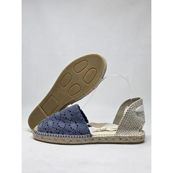Gaimo Womens Espadrilles Blue Ankle Lace Up Sandals Made In Spain Size 9 New