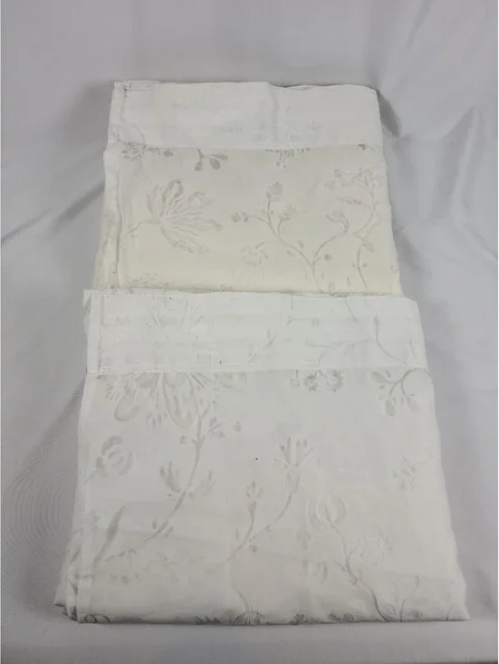 Ikea Borghild White Floral Sheer Curtains
