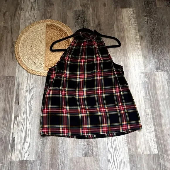 J. CREW Stewart Tartan Plaid Halter Top