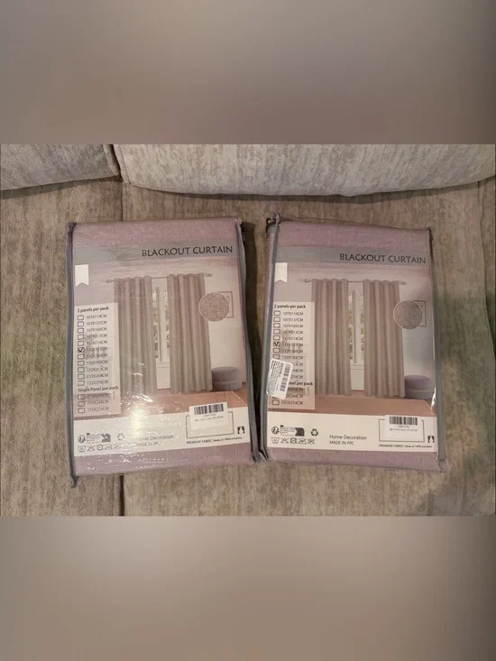 2 panels in each pack Blackout Curtain in Light lavender