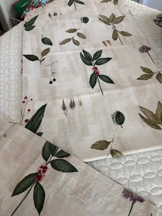 Curtain Panels (2) 48 x 80 inch each and Valance 48x 9 inch (1)