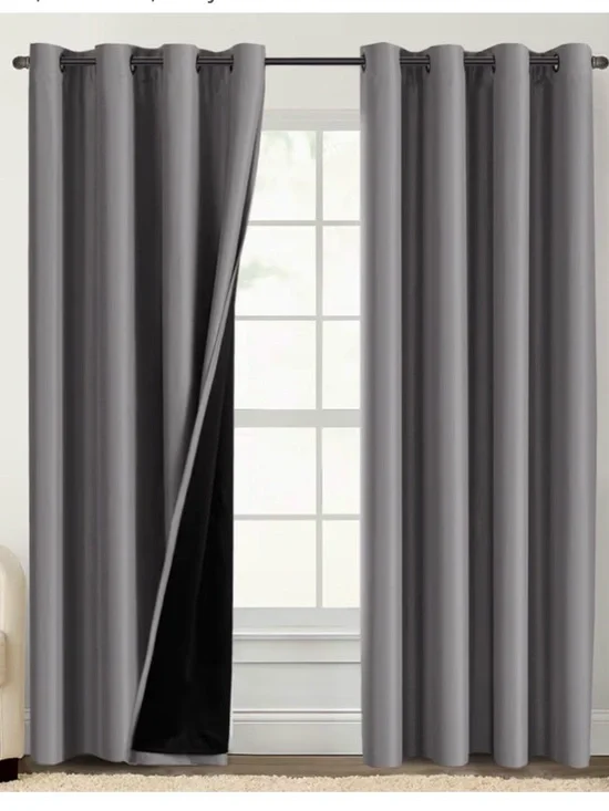 Lined Thermal Grommet 100%‎ Blackout Curtains - one pair