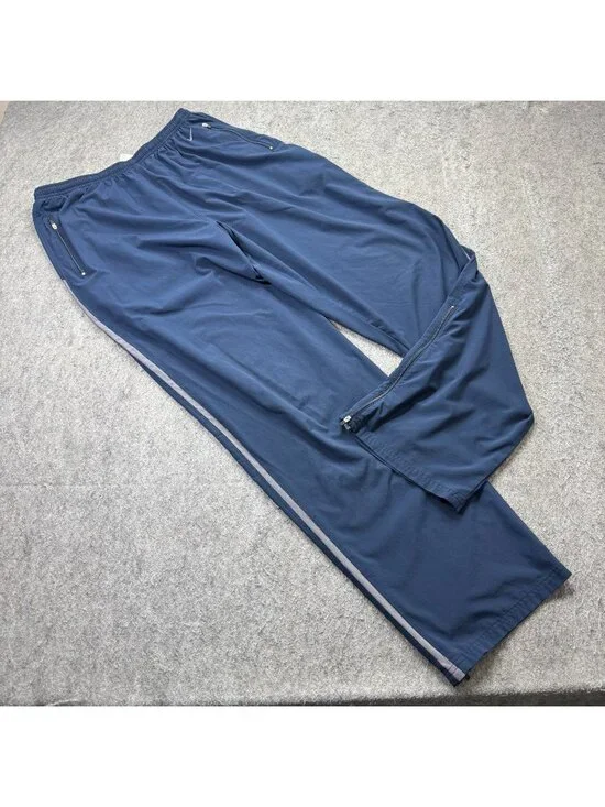 Nike Running Track Pants Men XL Blue Ankle Zip 34