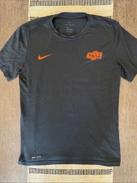 Nike Black Short-Sleeve Dri-FIT Tee with Orange OSU Logo