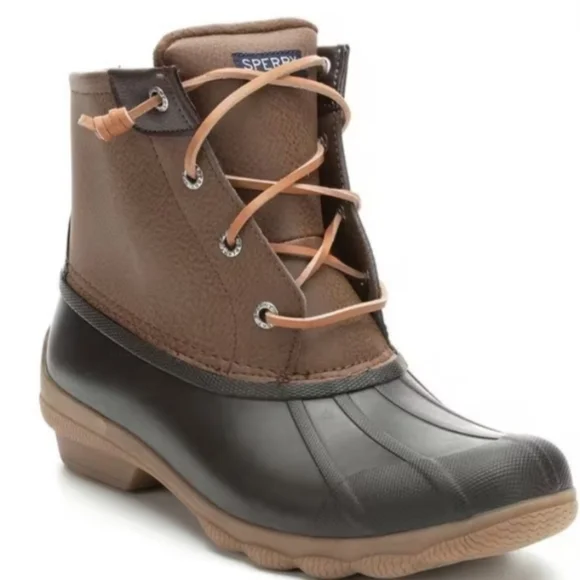 Sperry Syren Golf Two Tone Waterproof Duck Boots Womens Size 7.5 New