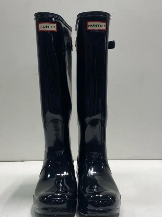 Hunter Women's Tall Gloss Black Rain Boots