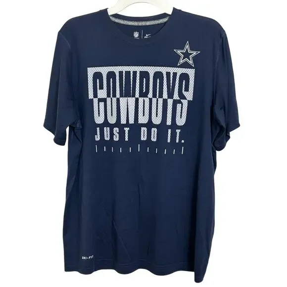 Nike Dri-Fit NFL Dallas Cowboys Football T-Shirt Men’s Size Large Swoosh