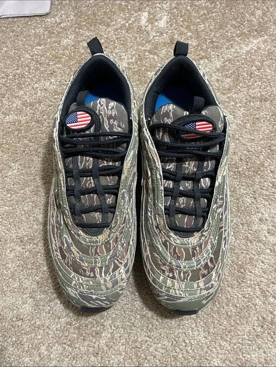 Nike Men's Air Max 97 'USA' Camo Sneakers Sz 10