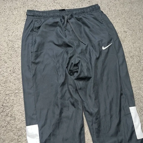 Y2K Nike Dri Fit Black Rivalry Track Pants Men's‎ Large Baggy