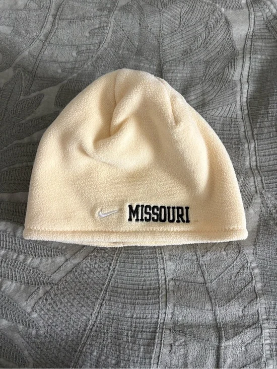 Nike Cream Fleece Beanie with Missouri Embroidery