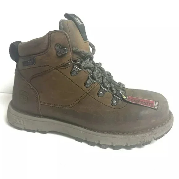 Rocky Women's Ironclad Composite Toe Work Boots Brown Size 7 M