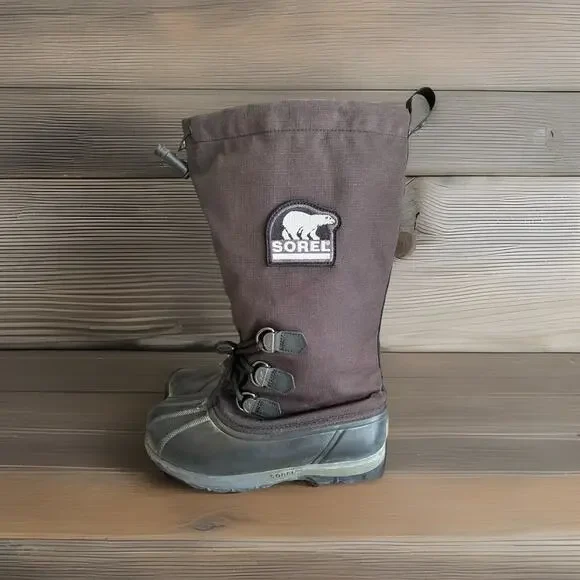 Sorel Boots Womens Size 8 Black Snowfall Insulated Waterproof Tall Lined Snow