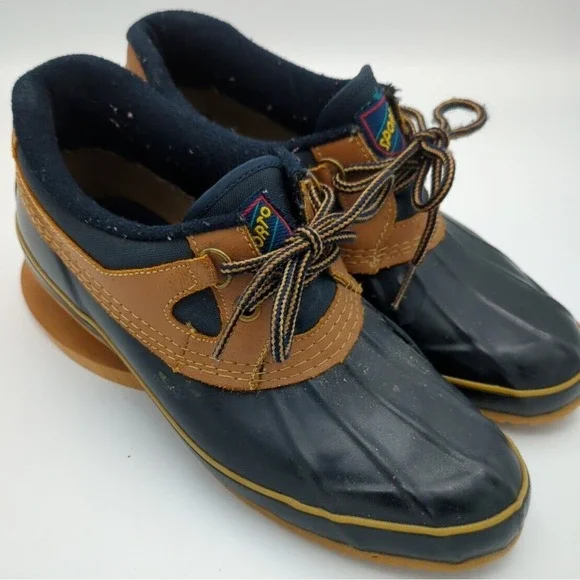 Vtg Sporto Duck Thermolite Steel Shank‎ Rain Boot Women 8 Shoes Blue Rubber Read