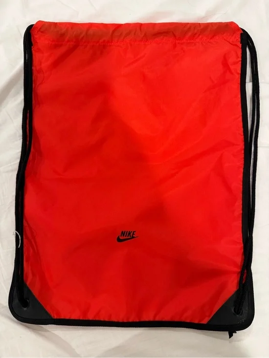 Nike Red Drawstring Backpack with Black Trim